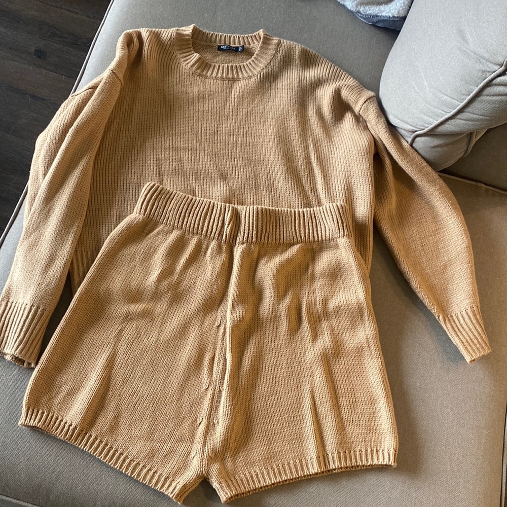 Nasty gal tan sweater set